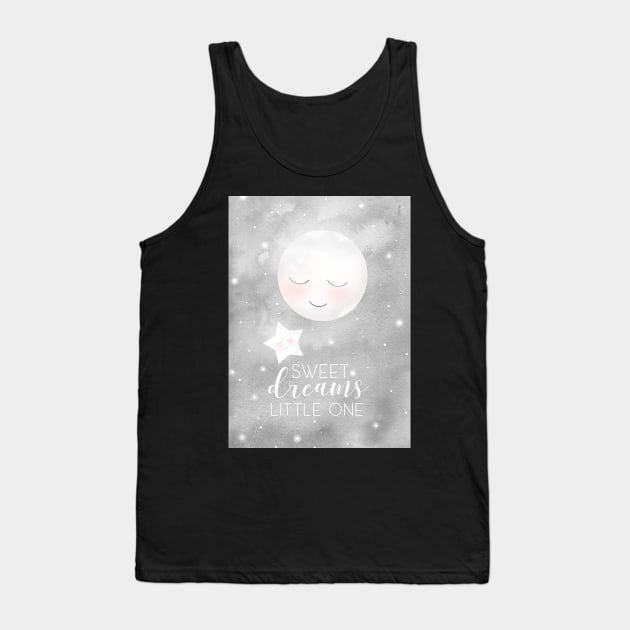 Moon And Stars Tank Top by gusstvaraonica